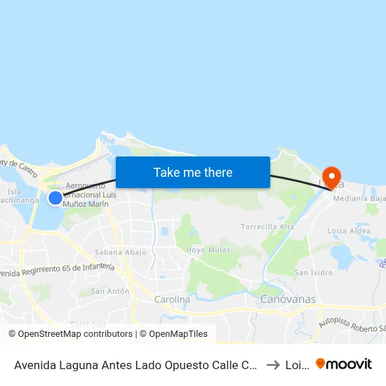 Avenida Laguna Antes Lado Opuesto Calle Calle Luna to Loiza map