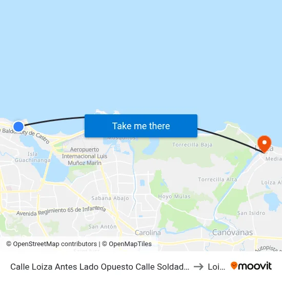 Calle Loiza Antes Lado Opuesto  Calle Soldado Cruz to Loiza map