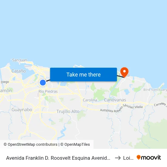 Avenida Franklin D. Roosvelt Esquina Avenida Hosto to Loiza map