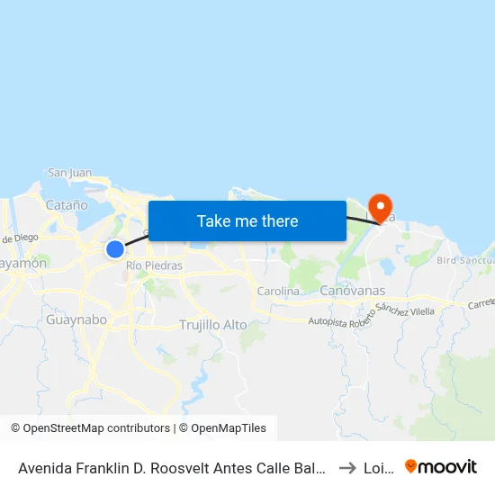 Avenida Franklin D. Roosvelt Antes Calle Baleares to Loiza map