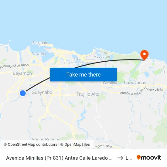 Avenida Minillas (Pr-831) Antes Calle Laredo Pr-199 (Gasolina Shell) to Loiza map