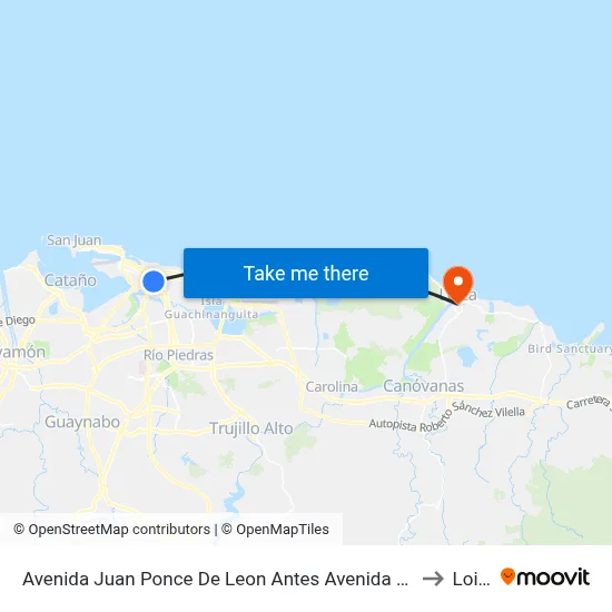 Avenida Juan Ponce De Leon Antes Avenida De Diego to Loiza map