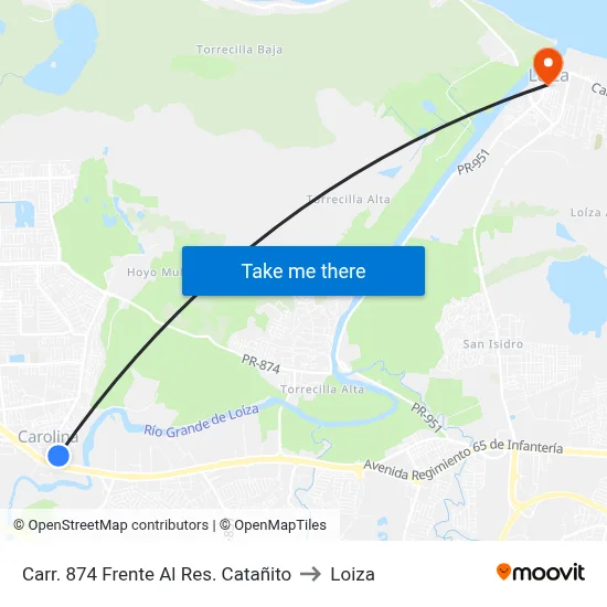 Carr. 874 Frente Al Res. Catañito to Loiza map
