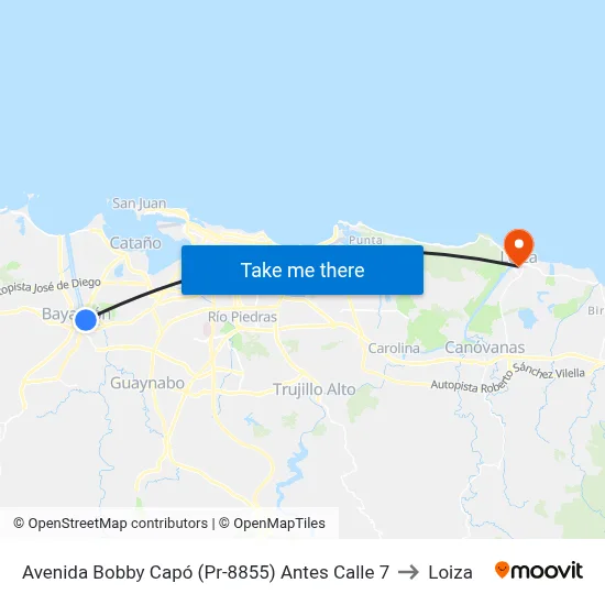 Avenida Bobby Capó (Pr-8855) Antes Calle 7 to Loiza map