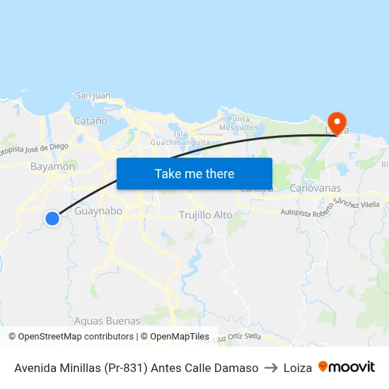 Avenida Minillas (Pr-831) Antes Calle Damaso to Loiza map