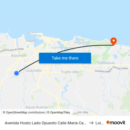 Avenida Hosto Lado Opuesto Calle Maria Canales to Loiza map