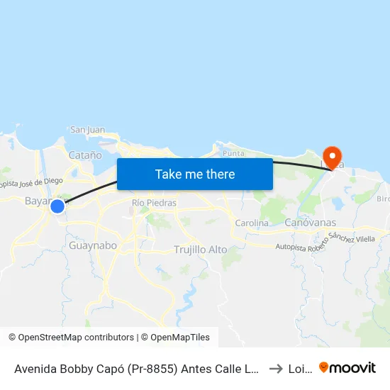 Avenida Bobby Capó (Pr-8855) Antes Calle Las Rosas to Loiza map