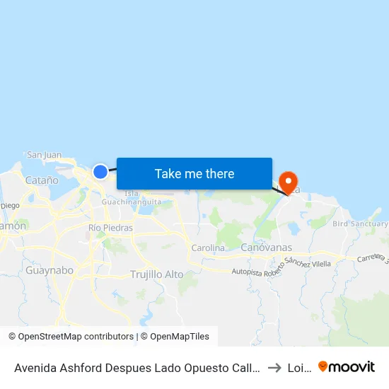 Avenida Ashford Despues Lado Opuesto Calle F. Krug to Loiza map