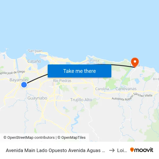 Avenida Main Lado Opuesto Avenida Aguas Buenas to Loiza map