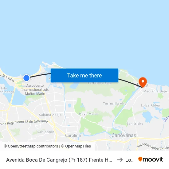 Avenida Boca De Cangrejo (Pr-187) Frente Hotel Marriot to Loiza map
