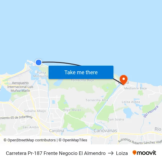 Carretera Pr-187 Frente Negocio El Almendro to Loiza map