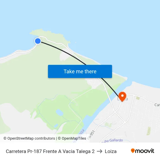 Carretera Pr-187 Frente A Vacia Talega 2 to Loiza map