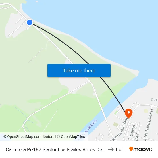Carretera Pr-187 Sector Los Frailes Antes De Aaa to Loiza map