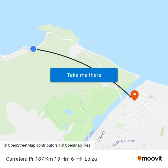 Carretera Pr-187 Km 13 Hm 6 to Loiza map