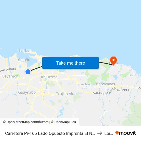 Carretera Pr-165 Lado Opuesto Imprenta El Nuevo Dia to Loiza map