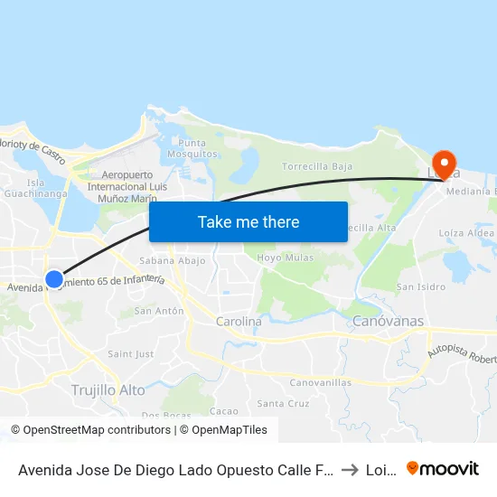 Avenida Jose De Diego Lado Opuesto Calle Ferrera to Loiza map