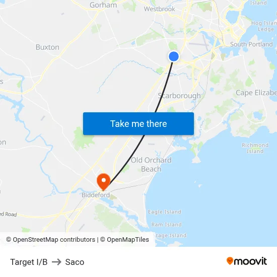 Target I/B to Saco map
