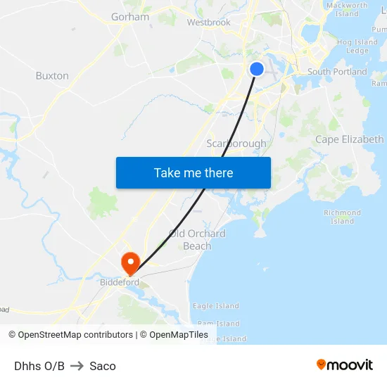 Dhhs O/B to Saco map