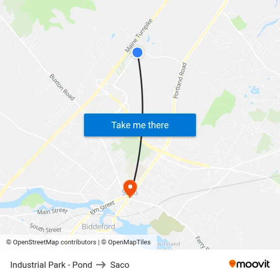 Industrial Park - Pond to Saco map