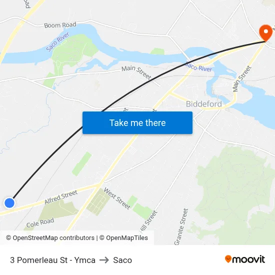 3 Pomerleau St - Ymca to Saco map