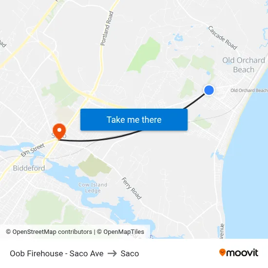 Oob Firehouse - Saco Ave to Saco map