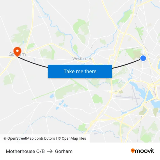 Motherhouse O/B to Gorham map