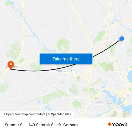 Summit St + 140 Summit St to Gorham map