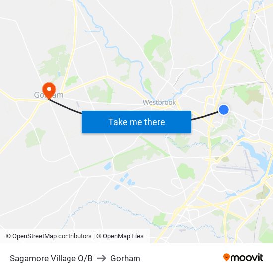 Sagamore Village O/B to Gorham map