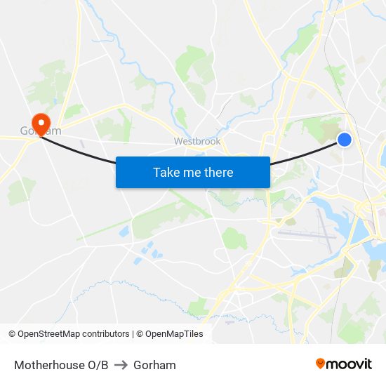 Motherhouse O/B to Gorham map