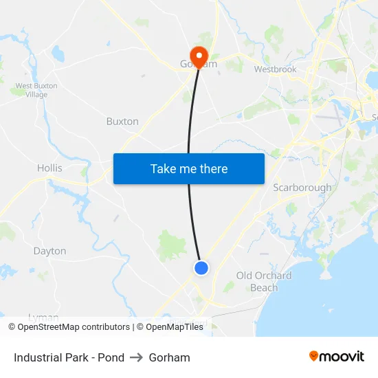 Industrial Park - Pond to Gorham map
