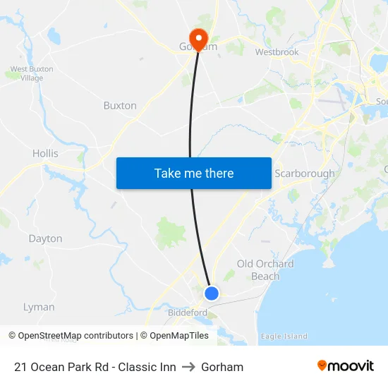 21 Ocean Park Rd - Classic Inn to Gorham map