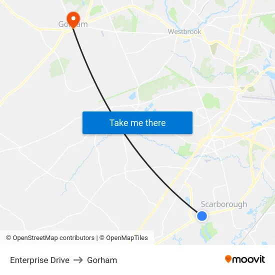 Enterprise Drive to Gorham map