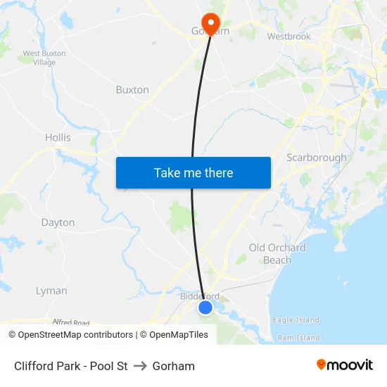 Clifford Park - Pool St to Gorham map