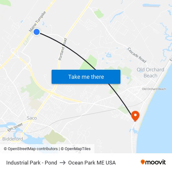 Industrial Park - Pond to Ocean Park ME USA map