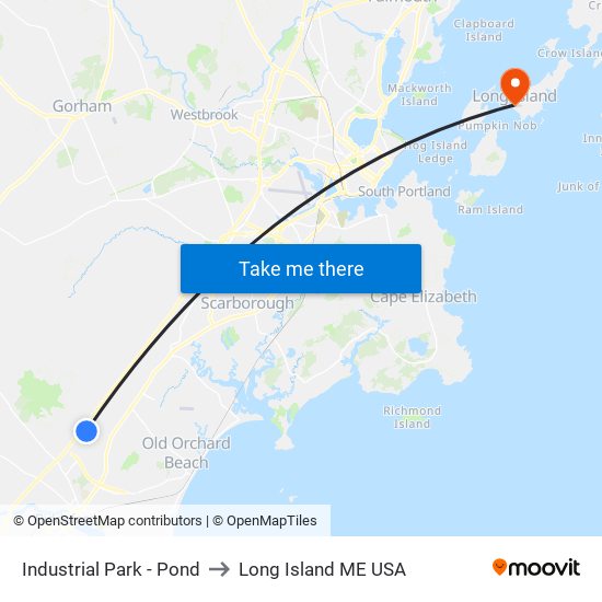 Industrial Park - Pond to Long Island ME USA map