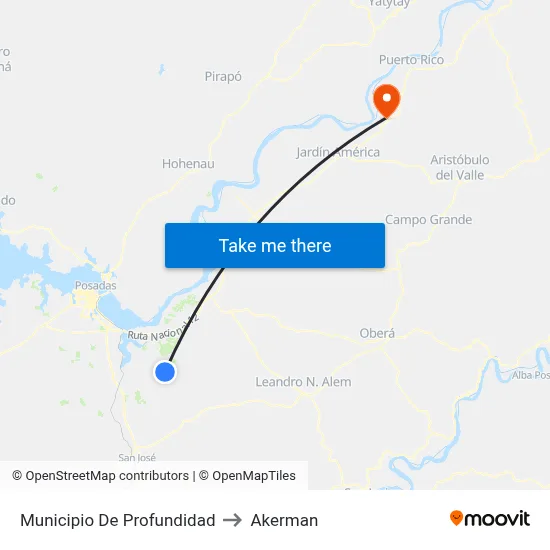 Municipio De Profundidad to Akerman map