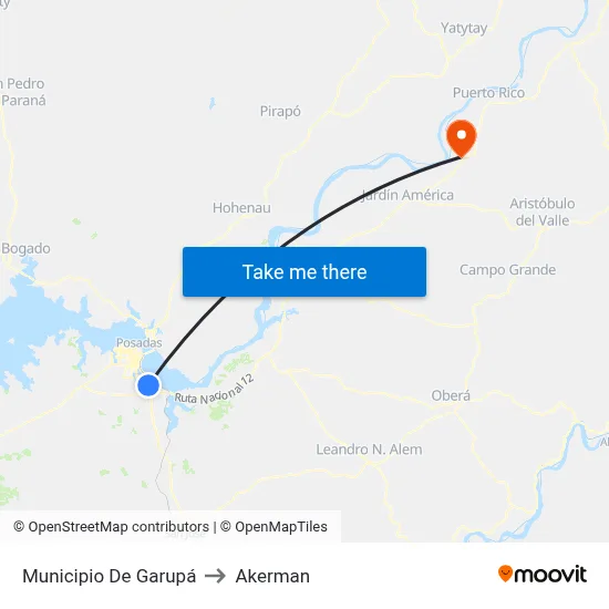 Municipio De Garupá to Akerman map