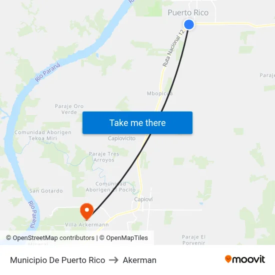 Municipio De Puerto Rico to Akerman map
