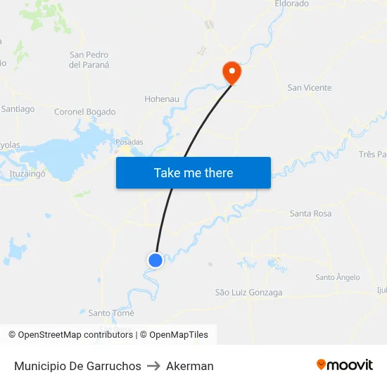 Municipio De Garruchos to Akerman map