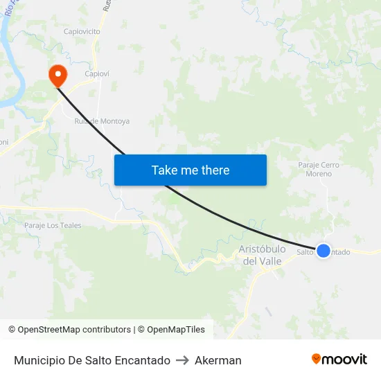 Municipio De Salto Encantado to Akerman map