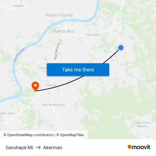 Garuhapé-Mi to Akerman map