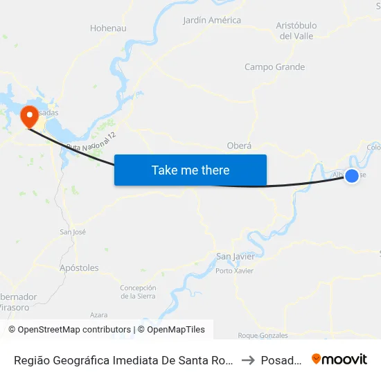 Região Geográfica Imediata De Santa Rosa to Posadas map