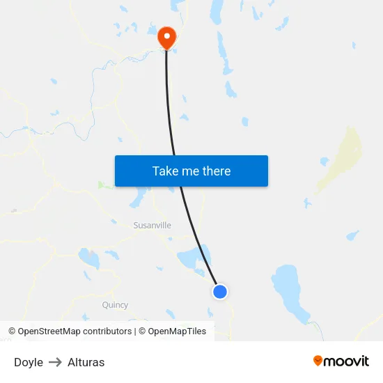 Doyle to Alturas map