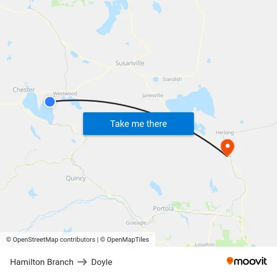 Hamilton Branch to Doyle map