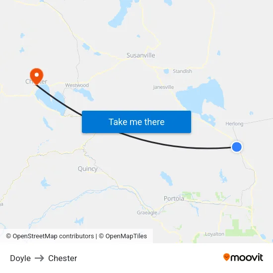 Doyle to Chester map