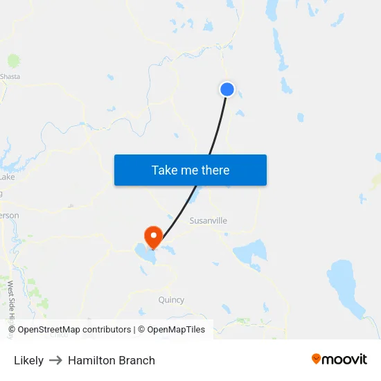 Likely to Hamilton Branch map