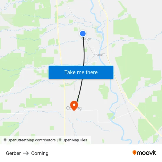 Gerber to Corning map