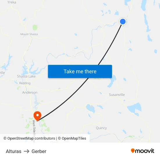 Alturas to Gerber map
