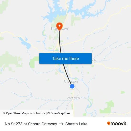 Nb Sr 273 at Shasta Gateway to Shasta Lake map