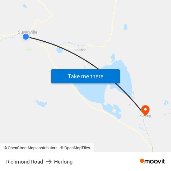 Richmond Road to Herlong map